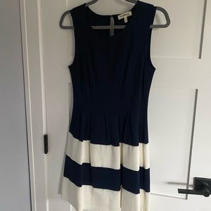 Dark blue and White dress
